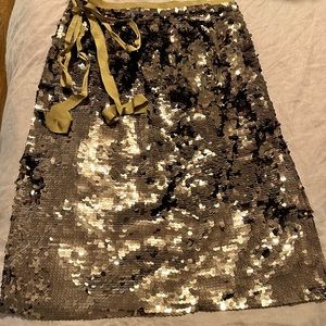 Jcrew Collection Copper Sequin Skirt 14